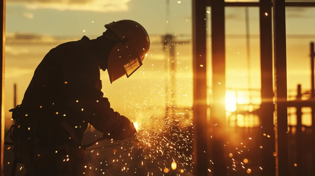 Industrial steel fabrication in Ontario facility