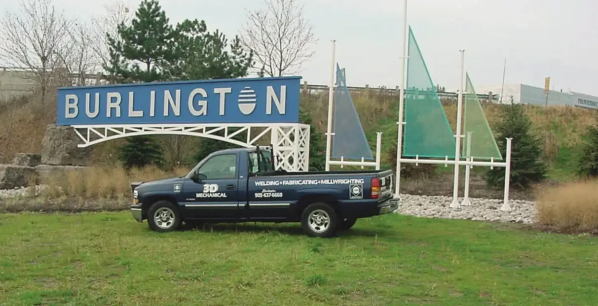 Structural welding on a bridge structure in Burlington, Ontario — project by Brantford-based welders